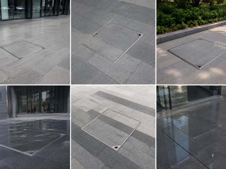 Stainless Steel Recessed Manhole Covers for Hidden Decorative Building Hardware
