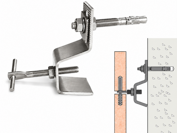 ADS01 stainless steel Z bracket stone fixing system main view