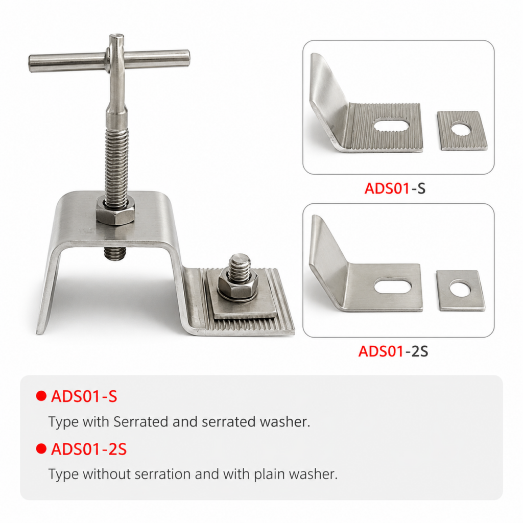 ADS01-S serrated washer and ADS01-2S plain washer option