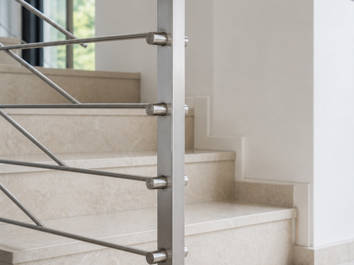 304 Stainless Steel Stair Railing Posts for Balustrades